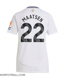 Billige Fotballdrakt Aston Villa Ian Maatsen #22 Replika Bortedrakt Dame 2024-25 Kortermet